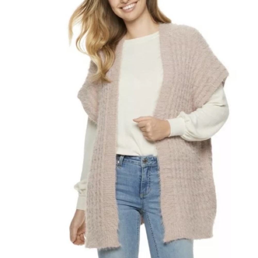 LC Lauren Conrad Womens Cozy Knit Kimona Ruana